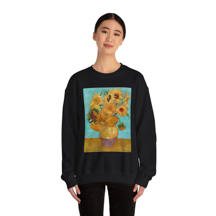 Vase with Twelve Sunflowers by Vincent Van Gogh Heavy Blend™ Crewneck Sweatshirt