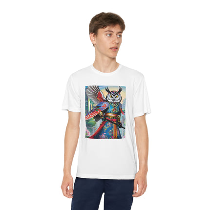 Cyberpunk Samurai Owl Youth Competitor Tee