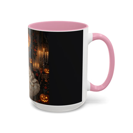 🌙🎃 The Moonlit Pumpkin Parlor Colorful Mug – Elegant Halloween Charm