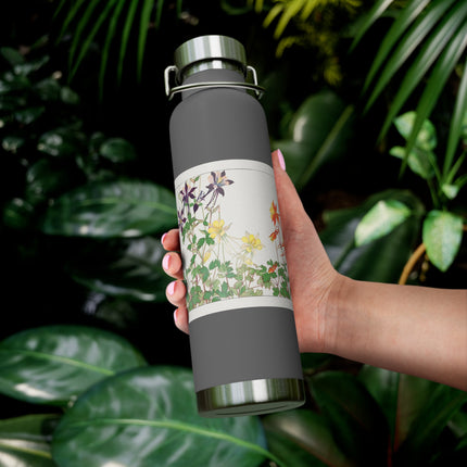 Aquilegia Flower by Tanigami Kônan Copper Vacuum Insulated Bottle, 22oz