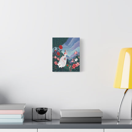 🌹💌 The Garden Of Blown Kisses Matte Canvas – Art Deco Floral Romance