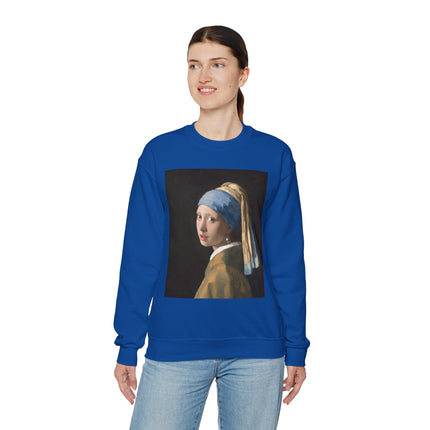 Girl with a Pearl Earring by Johannes Vermeer Heavy Blend™ Crewneck Sweatshirt