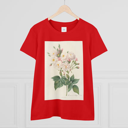 Rosa Noisettiana by Pierre Joseph Redouté Women's Midweight Cotton Tee