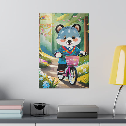 Furry Cyclist Matte Canvas, Stretched, 0.75"
