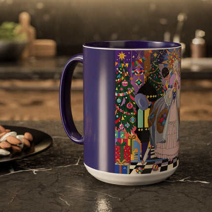 🎄✨ The Lady Of The Christmas Ornament Colorful Mug – Art Deco Holiday Fantasy