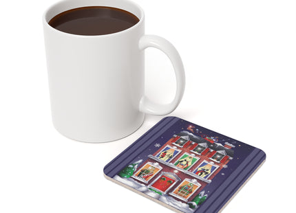 A Christmas Eve Celebration Cork Back Coaster