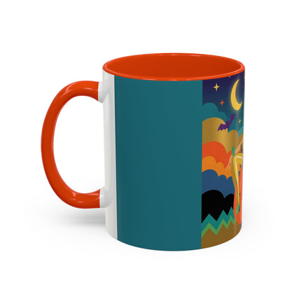 🌙🎃 The Witch Of Crescent Moon Pumpkin Colorful Mug – Colorful Halloween Charm