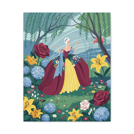 🌹🌿 The Willow Garden Promenade Placemat – Art Deco Floral Elegance