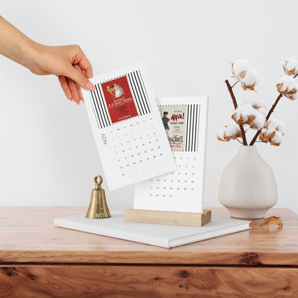 Iconic Vintage Posters Vertical Desk Calendar (2025)