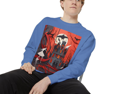 Halloween Night Scene Unisex Garment-Dyed Sweatshirt