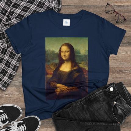 Mona Lisa by Leonardo da Vinci Women's Midweight Cotton Tee