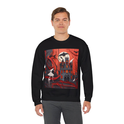 Halloween Night Scene Unisex Heavy Blend™ Crewneck Sweatshirt