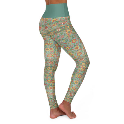 Examples of Chinese ornament, Pl.09 by Owen Jones High Waisted Yoga Leggings (AOP)