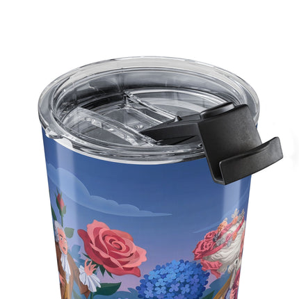 🌹💜 The Secret Embrace Tumbler, 20oz – Art Deco Floral Romance