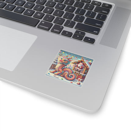Playful Dragon's Christmas Kiss-Cut Stickers (4 Sizes)
