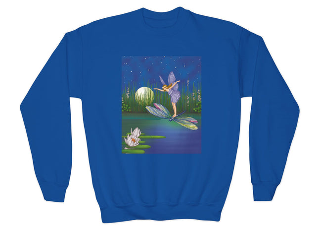 Fairy on a Dragonfly Youth Crewneck Sweatshirt