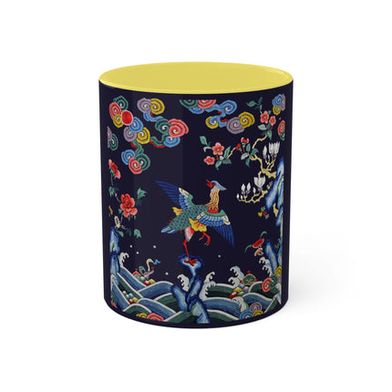 Rank Badge with Mandarin Duck Colorful Mugs, 11oz