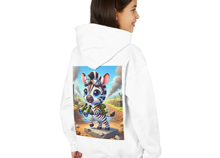Zebra Lookout Youth Heavy Blend Hooded Sweatshirt