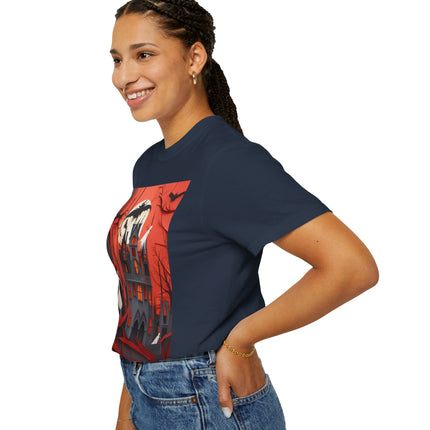 Halloween Night Scene Unisex Garment-Dyed T-shirt