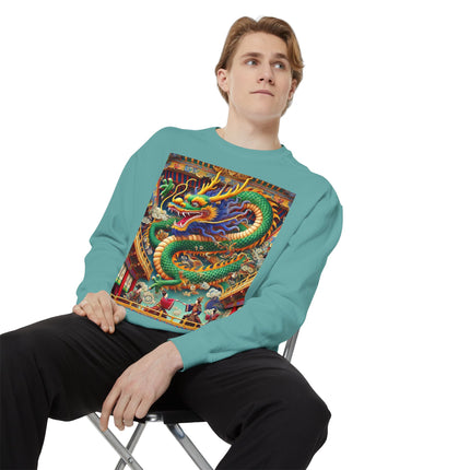 Tibetan Dragon Over Kabuki Duel Sweatshirt