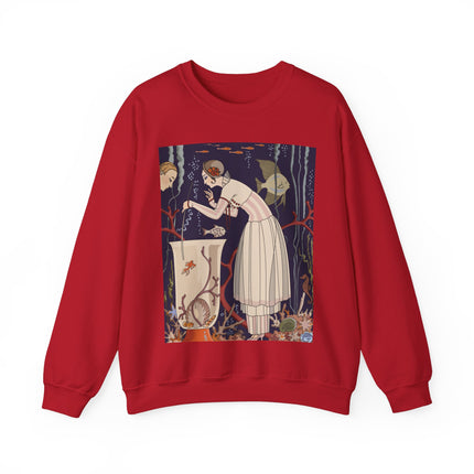 L'Etourdissant Petit Poisson (The Dazzling Little Fish) by George Barbier Heavy Blend™ Crewneck Sweatshirt