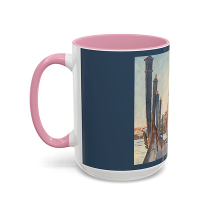 Gondola Moorings on the Grand Canal by John Singer Sargent Colorful Mugs (11oz, 15oz)