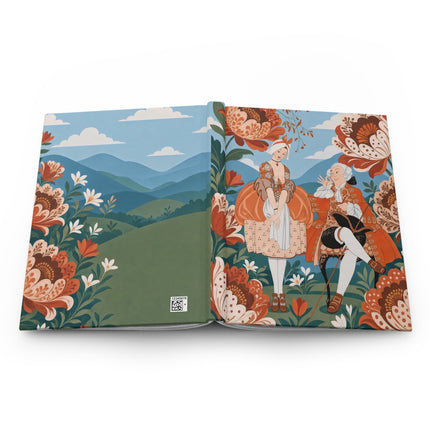 🌺🎩 The Garden Courtship Hardcover Journal – Art Deco Floral Romance