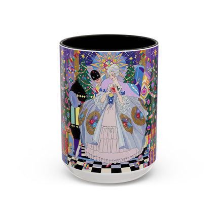 🎄✨ The Lady Of The Christmas Ornament Colorful Mug – Art Deco Holiday Fantasy