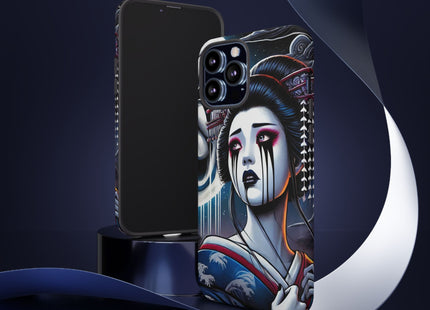 Geisha’s Black Ink Tears Phone Cases