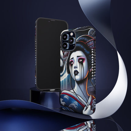 Geisha’s Black Ink Tears Phone Cases