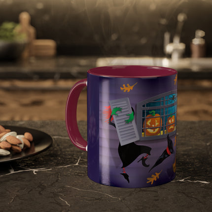 Whimsical Halloween Mischief Colorful Mugs, 11oz