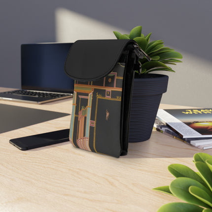 Pompeii Walls Pl.04 by Victor Steeger Small Cell Phone Wallet