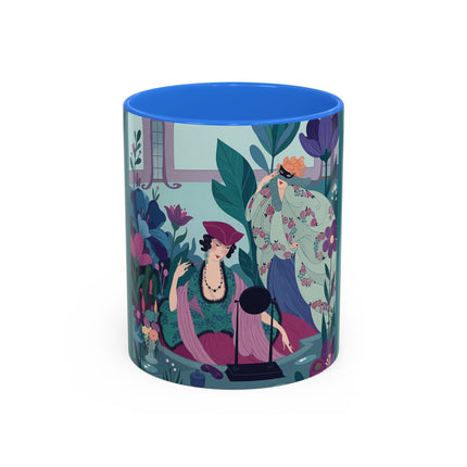 The Ladies Of The Secret Masquerade Colorful Mugs – Art Deco Floral Mystery