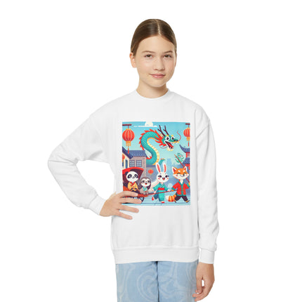The Little Dragon and Friends Youth Crewneck Sweatshirt – Friendship, Adventure & Playful Charm