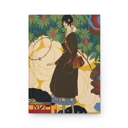 🌿🌹 The Lady Of The Enchanted Garden Journey Hardcover Journal – Art Deco Floral Travel Whimsy