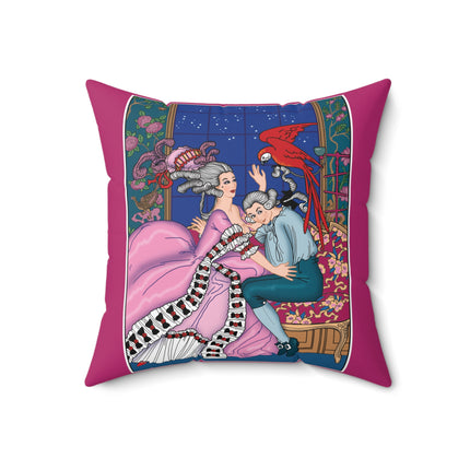 The Jealous Parrot by George Barbier Spun Polyester Square Pillow