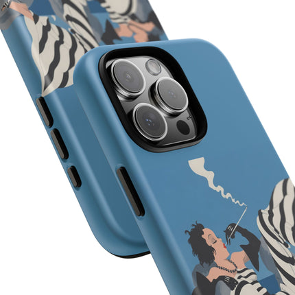 Art Deco Smoker Phone Case – Glamorous Lounging & Timeless Allure