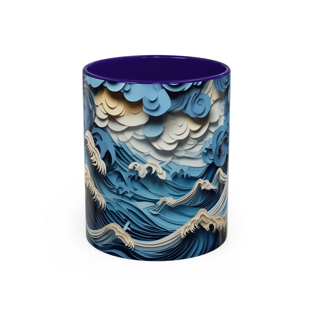 Dramatic Ocean with Crashing Waves Colorful Mugs (11oz, 15oz)