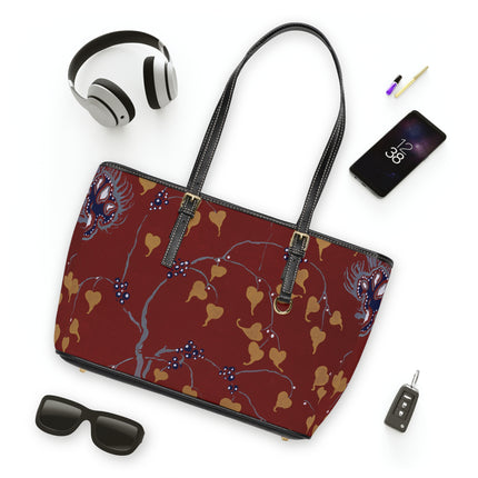 Art Nouveau Flower Pattern by Émile-Alain Séguy PU Leather Shoulder Bag