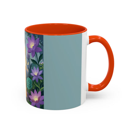 The Lady Of The Moonlit Garden Colorful Mugs – Art Deco Botanical Serenity