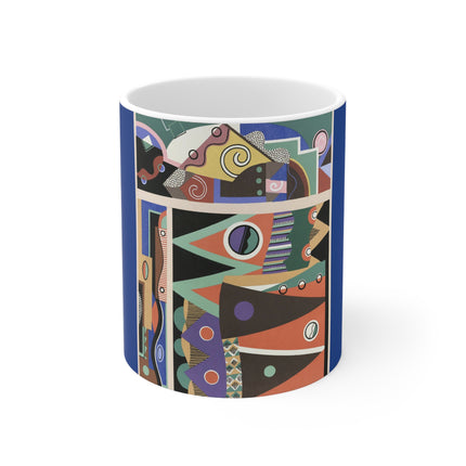 Collection decors et couleurs Pl.03 by Georges Valmiers Ceramic Mug 11oz