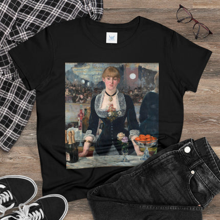 A Bar at the Folies-Bergère by Edouard Manet Women's Midweight Cotton Tee