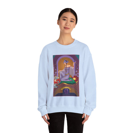 February & Amethyst (from the Gem Series) by Sofia Chiostri Heavy Blend™ Crewneck Sweatshirt