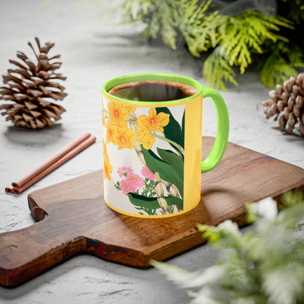 Golden Bow Orchid by Tanigami Kônan Colorful Mugs (11oz, 15oz)