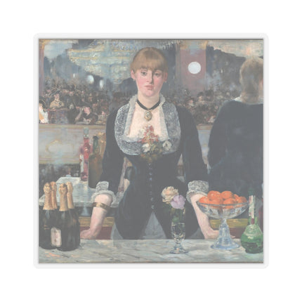 A Bar at the Folies-Bergère by Edouard Manet Kiss-Cut Stickers (4 Sizes)