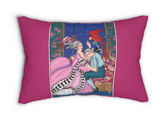 The Jealous Parrot by George Barbier Spun Spun Polyester Lumbar Pillow