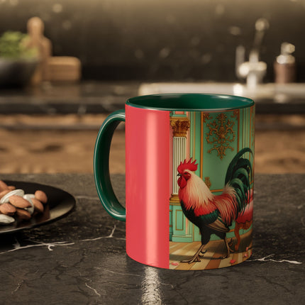 The Salon Rooster Colorful Mugs (11oz, 15oz)