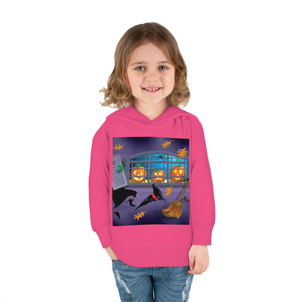 Whimsical Halloween Mischief Toddler Pullover Fleece Hoodie
