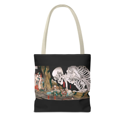Mitsukuni Defying the Skeleton Spectre by Utagawa Kuniyoshi Tote Bag (AOP)