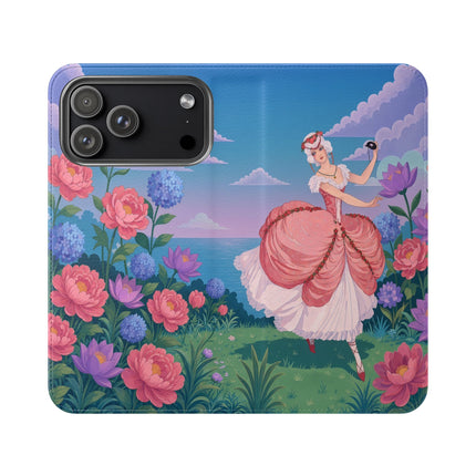 🌸🩰 The Garden Dancer Flip Case – Art Deco Floral Whimsy